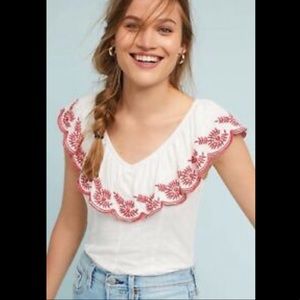 Anthropologie Moulinette Soeurs Julieta Ruffle Top